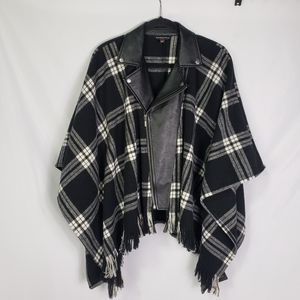 Rock & Republic Moto Style Poncho Jacket